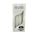 Bozkurt Konik Şamdan Mum Fener Mumu - Beyaz - 14 Cm. - 12 Adetlik Paket