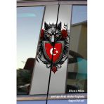 Bozkurt Kurt - Yan Kapı Direk Kaplama Folyosu - 2 Adet Sol Sağ Sticker Set