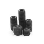 BOZONLI Cup Noktası Başlı Vida Altıgen Başlı Allen Vidası Makine Vidası Siyah Karbon Çelik Sabitleme Parçaları, M2*2,5mm, 30 Adet
