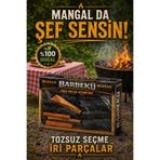 Bozsan BARBEKÜ – PRO MEŞE MANGAL KÖMÜRÜ-1.KALİTE 2 KG KUTULU PAKET "SEÇME İRİ PARÇALAR"