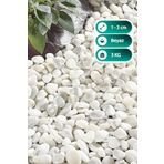 Bozsan Beyaz Dolomit Taşı 3 Kg 1-3cm Dolomit Taşı Bahçe Süs Akvaryum Taşı Dere Çakıl Taşı