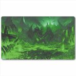 bozzhen TCG Playmat Masa Oyun Kartı Masa Üstü Ped MTG Oyunlar için Pürüzsüz Kumaş Yüzey Dikişli Kenarları ile Kauçuk Taban Orijinal Sanat Tasarımları 24X14 inç - sihirli Ejderha