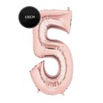 Bp Bizden Pastacılık 100cm 5 Rakamı Folyo Balon Rose Gold çok renkli