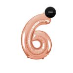Bp Bizden Pastacılık 75cm 6 Rakamı Folyo Balon Rose Gold çok renkli