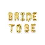 Bp Bizden Pastacılık Bride To Be Bride Gold Altın Folyo Balon Set çok renkli