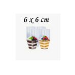 Bp Bizden Pastacılık Prizma Mini Mika Plastik Sunum Kabı Kübik Kase 120 Cc **25** Adet *salata.meze Kasesi 6 x 6 cm çok renkli