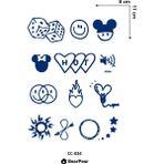 BP Tattoo 1 Ay Kalıcı Tattoo Karışık Semboller Minimal Geçici Dövme