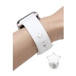 BP Tattoo Apple Watch Uyumlu Yıldızlı Kordon Aksesuar Gümüş Renk Charm