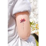 BP Tattoo Çiçek ve Yazılı Minimal Geçici Dövme Carpe Diem Tattoo