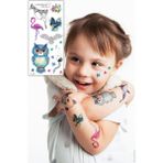 BP Tattoo Cuteness Sevimli Baykuş Ve Arkadaşları Geçici Çocuk Dövmesi