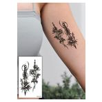 BP Tattoo Dagger 2'li Kılıç ve Gül Dövmesi