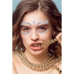 BP Tattoo Holografik Kalpli Kendinden Yapışkanlı Kristal Yüz Taşı Face Sticker
