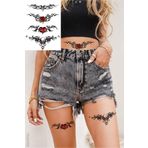 BP Tattoo Kalp Gül Desenli Kadın Vücut Bel Göğüs Dövmesi