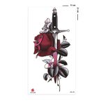 BP Tattoo Kılıç Ve Gül Gerçekçi Geçici Dövme