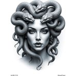 BP Tattoo Medusa Dövmesi Geçici Dövme Tattoo