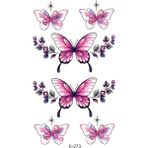 BP Tattoo Pastel Kelebekler Geçici Dövme Göz Kenarı Dövmesi