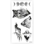 BP Tattoo Purnama Kurt ve Ayın Evreleri Unisex Geçici Dövme