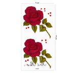 BP Tattoo Red Rose 2'li Kırmızı Gül Dövmesi Geçici Rose Tattoo