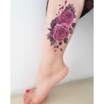BP Tattoo Renkli Peony Geçici Dövme Çiçek Dövmesi