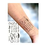 BP Tattoo Yazı ve Sonsuzluk Sembolü Geçici Dövme Tattoo