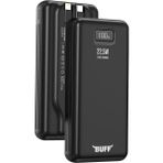 BP18 22.5W 20.000MAH LCD Ekran Dahili Kablolu Taşınabilir Powerbank (Siyah)