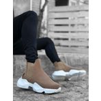 Bpm BA0444 Bağcıksız Rahat Yüksek Taban Vizon Spor Yarım Bilek Erkek Bot
