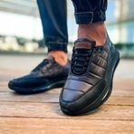 Bpm CH179 CST Sporty Runner Esnek Kumaş Siyah Renk Erkek Günlük Ayakkabı