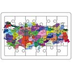 Br Toys Türkiye Siyasi Haritası İlk Puzzlem Çocuklar İçin Eğitici-öğretici Ahşap Oyuncak 24 Parça