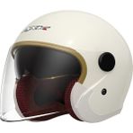 Bra2nd 3c Sertifikalı Kask Açık Motosiklet Kaskı Bayan Kış Sıcak Elektrikli Erkek Açık Kask (Yurt Dışından) - 54 - 61 cm - Beyaz
