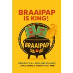 Braaipap Is King – Pap Is Life | Golden Yellow Journal for Expat Memories, Recipes & Notes | 150 Lined Pages | Glossy Cover