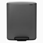 Brabantia 30+30 lt Bo Pedal Bin Platinium 2 Bölmeli Çöp Kutusu