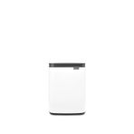 Brabantia - Bo çöp kutusu 4 l – Küçük ve şık – Kolay açılır, yumuşak kapanan kapak – Hijyenik ve yer tasarrufu – Duvara monte edilebilir – Banyo, tuvalet, yatak odası için – Beyaz