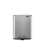 Brabantia Bo Matt Steel Fpp Grş 12 lt Gri Çelik Pedallı Çöp Kutusu