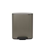 Brabantia Bo Platinum İki Bölmeli Gri Çelik Pedallı Çöp Kovası 2 X 30 Lt