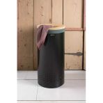 Brabantia Matt Black Mantar Kapaklı Çamaşır Sepeti 35 Lt