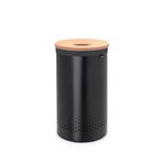 Brabantia Matt Black Mantar Kapaklı Metal Siyah 60 lt Çamaşır Sepeti