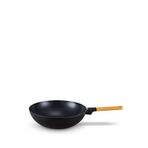 Brabantia Tasty + Recycled Honey Yellow Alüminyum Wok Tava 30 Cm - Siyah