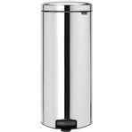 Brabantia Tret Çöp Kovası, İç Kovalı, Plastik, Çelik, plastik, Brilliant Stahl, 30 litre