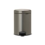Brabantia Tret Çöp Kovası, İç Kovalı, Plastik, Çelik, plastik, gri (Platinum), 5 litre