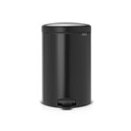 Brabantia Tret Çöp Kovası, İç Kovalı, Plastik, Çelik, plastik, mat siyah, 20 litre