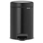Brabantia Tret Çöp Kovası, İç Kovalı, Plastik, Çelik, plastik, mat siyah, 3 Liter