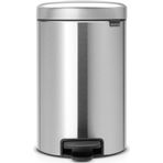 Brabantia Tret Çöp Kovası, İç Kovalı, Plastik, Çelik, plastik, Matt Stahl, 12 Liter