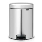 Brabantia Tret Çöp Kovası, İç Kovalı, Plastik, Çelik, plastik, Matt Stahl Fingerprint Proof, 5 litre