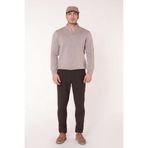 BRACCAS Erkek Yandan Cepli Bel Bağcıklı Slim Fit Chino Kahverengi Pantolon