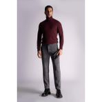 Braccas Straight Fit Ekose Pantolon Gri Ekose