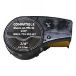 Brady BM21-750-595-WT Black on White Şerit