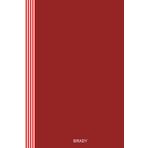 BRADY: Notebook Journal BURGUNDY, 100 Lined Pages, 6 x 9 inches, GLOSSY cover