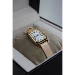 Brality Marka Vintage Roma Rakamlı BEj Kroko Desenli Kordon Kare Çelik Saat tt0056