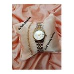 Brality Mini Model Vintage Kadın Kol Saati Retro Çelik Gümüş-Gold RENK Kordon- SU YOLU BİLEKLİKLİ