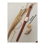 Brality Minimal Vintage Model Kadın Kol Saati ROSE Renk Oval Kasa , TABA Renk Kordonlu Yeni Sezon Still - SU YOLU BİLEKLİKLİ